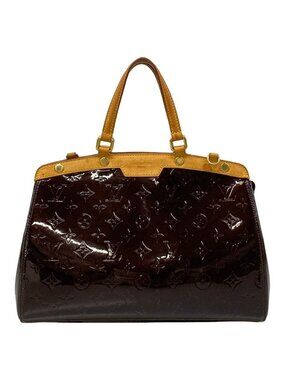 Louis Vuitton Handbag Monogram Vernis MM Amarante Leather